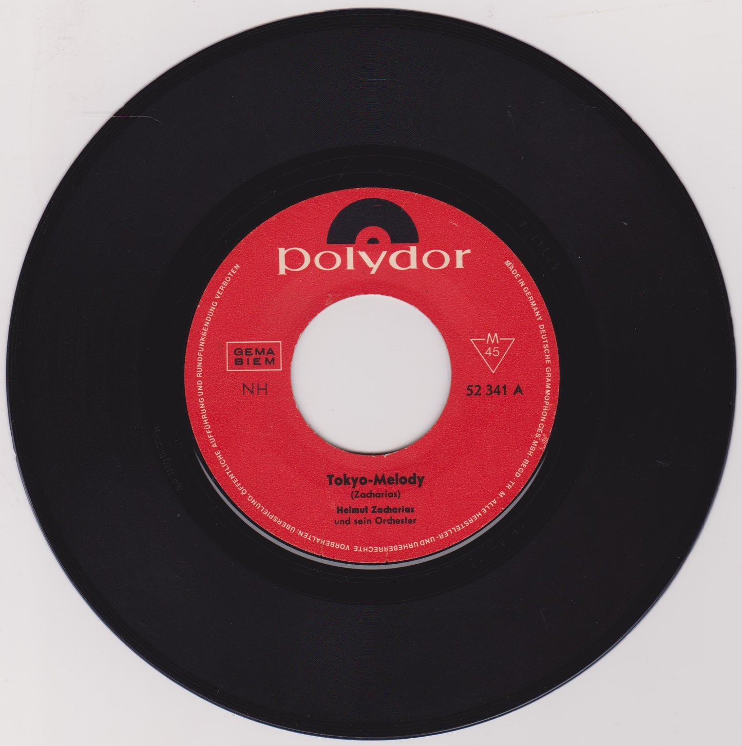 Helmut Zacharias Und Sein Orchester – Tokyo-Melody (Polydor) 7" vinyl single VG/-