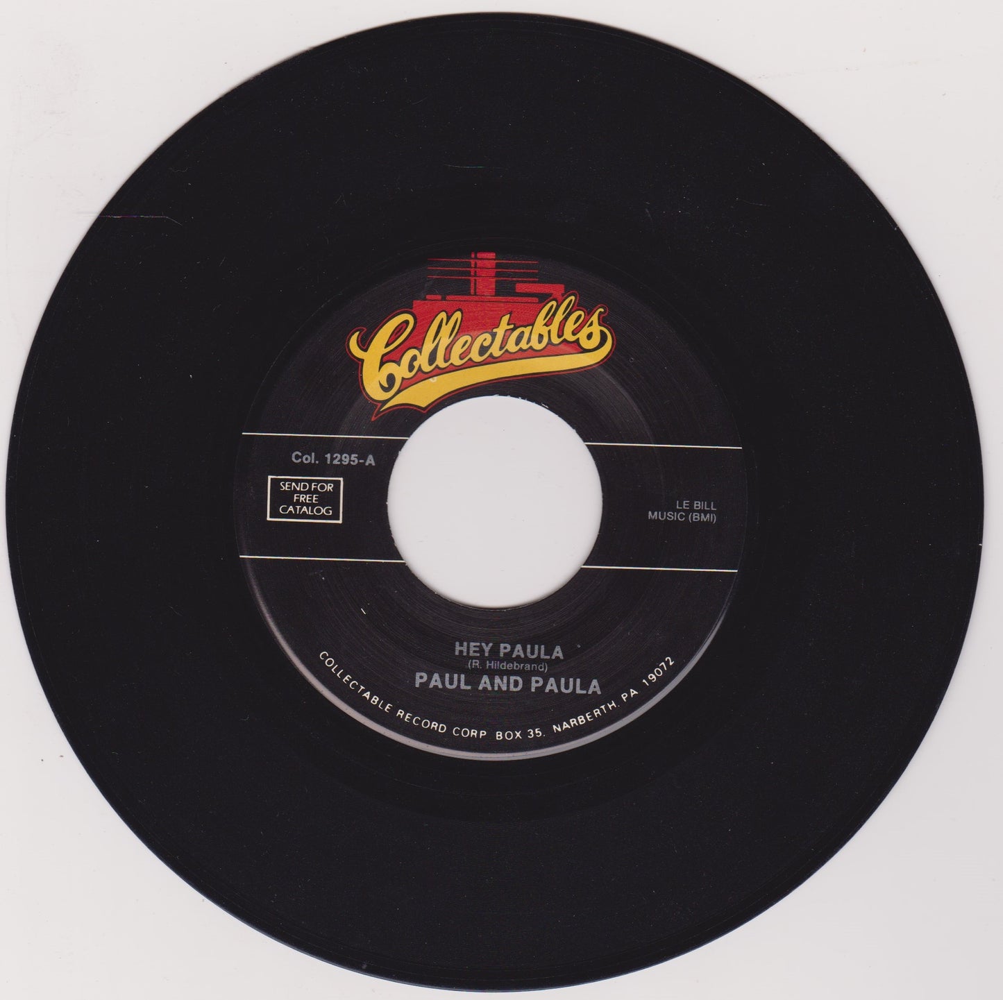 Paul And Paula – Hey Paula (Collectables) 7" vinyl US single VG/- jukebox centre