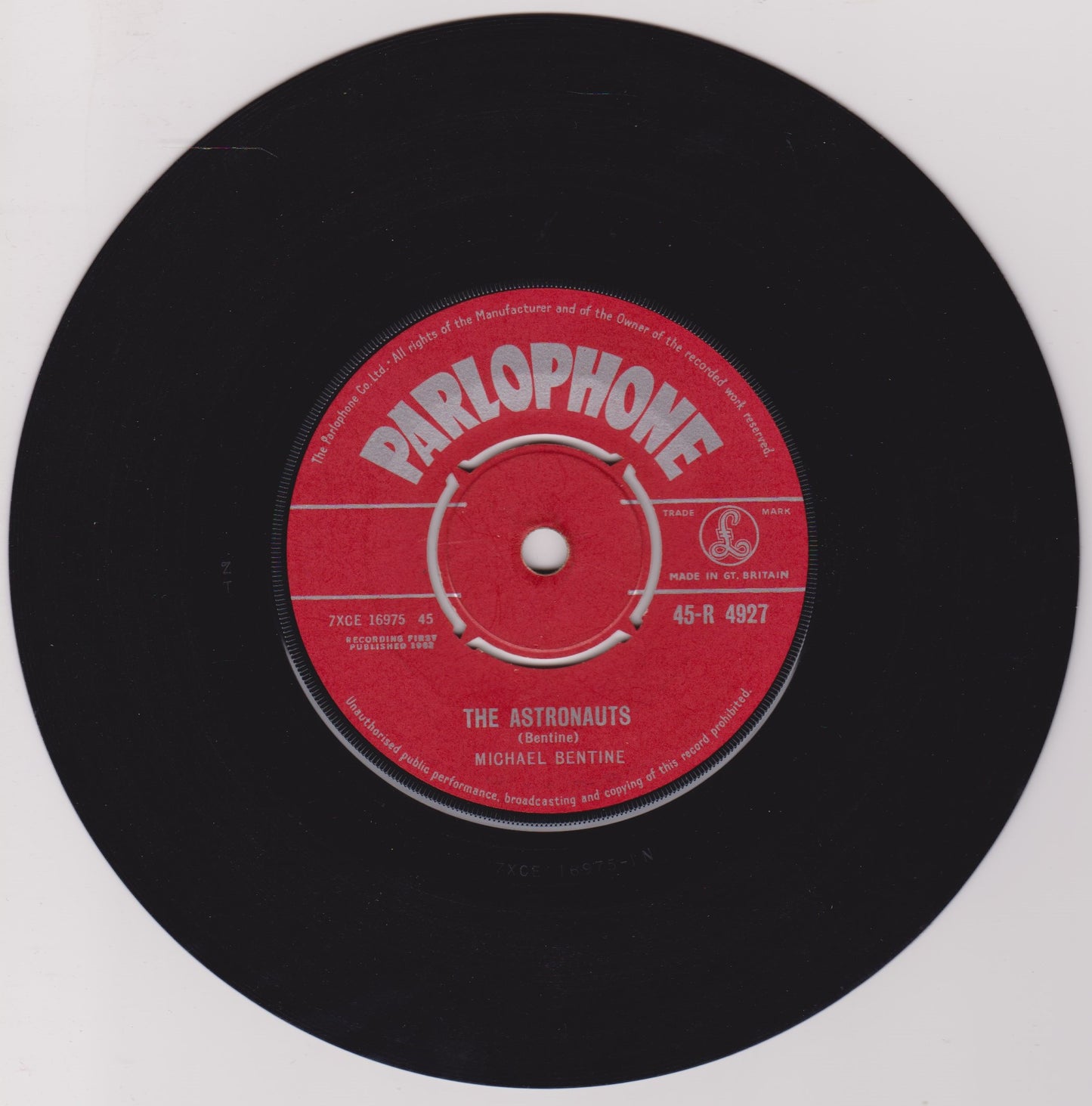 Michael Bentine – Football Results (Parlophone 1962) 7" vinyl single VG/-