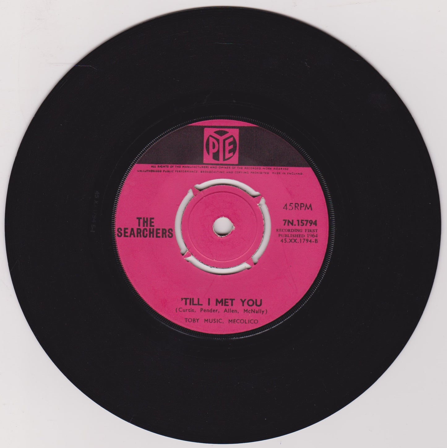 The Searchers ‎– Goodbye My Love (Pye 1965) 7" vinyl single VG/-