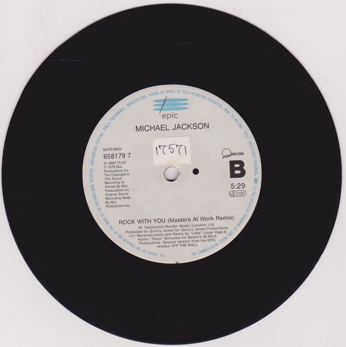 Michael Jackson – Who Is It (Epic 1992) 7" vinyl P/S single VG/VG