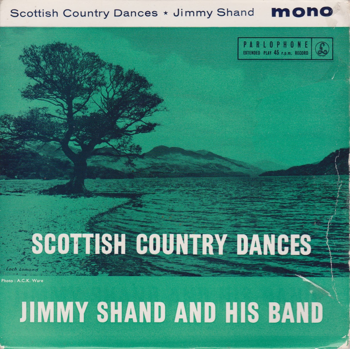 Jimmy Shand And His Band ‎– Scottish Country Dances 7" vinyl P/S EP VG/VG