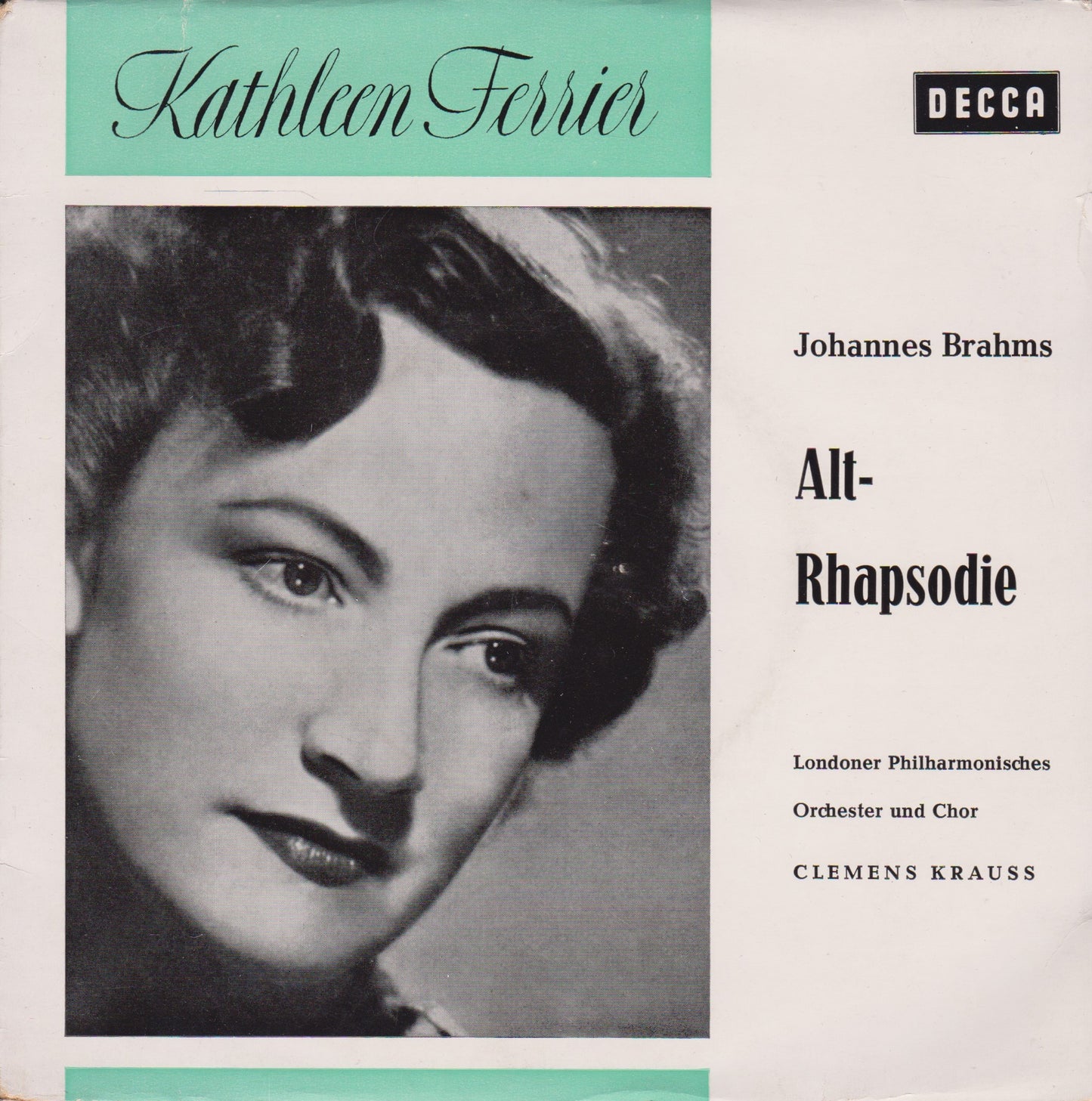 Kathleen Ferrier, Johannes Brahms – Alt-Rhapsodie 7" vinyl EP VG/VG German import