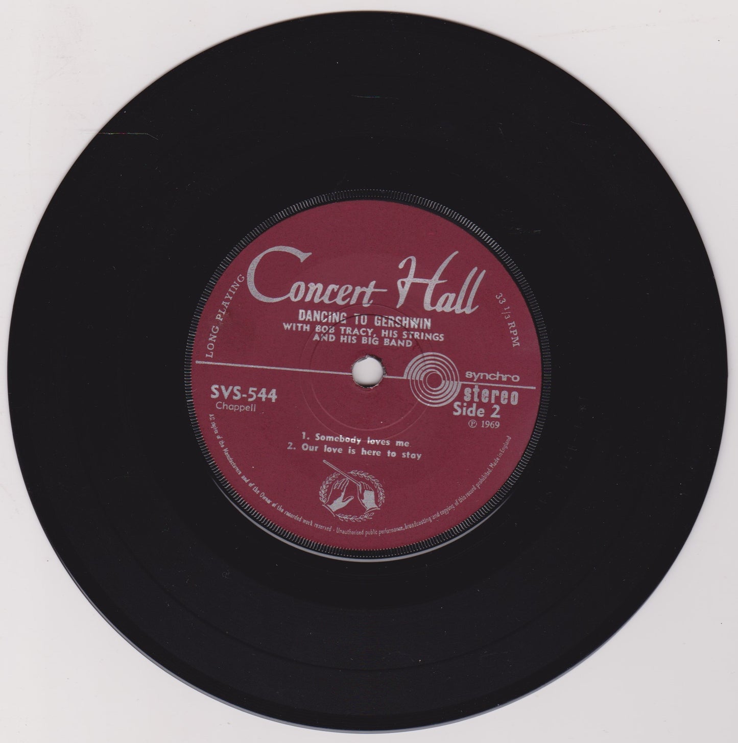Bob Tracy, His Strings And His Big Band ‎– Dancing To Gershwin 7" vinyl P/S EP VG/VG