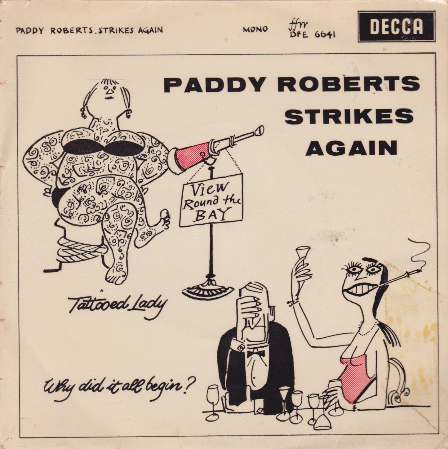 Paddy Roberts - Paddy Roberts Strikes Again (Decca 1960) 7" vinyl P/S EP VG/VG