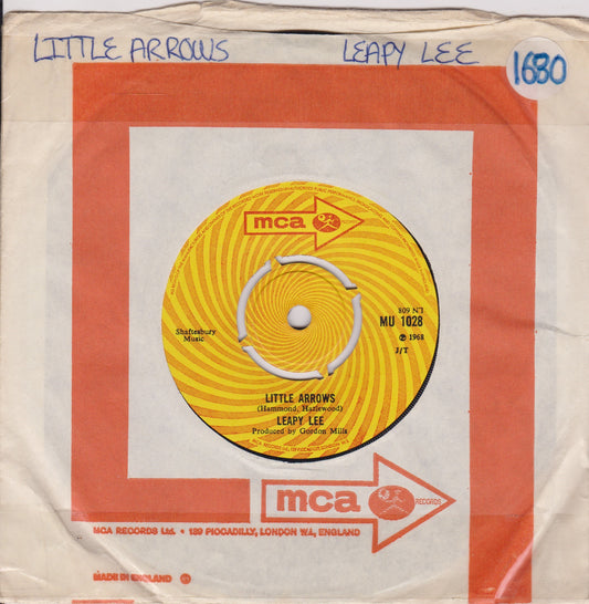 Leapy Lee ‎– Little Arrows (MCA 1968) 7" vinyl single VG/VG