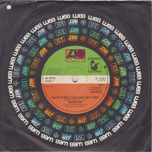 Boney M – Mary's Boy Child (Atlantic 1978) 7" vinyl single VG/-