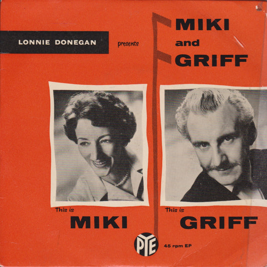 Lonnie Donegan presents Miki & Griff ‎– This Is Miki, This Is Griff 7" vinyl P/S EP G+/VG