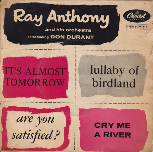 Ray Anthony – Ray Anthony And His Orchestra Introducing Don Durant 7" vinyl P/S EP VG/VG