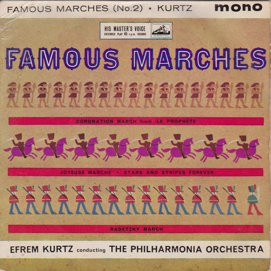 Efrem Kurtz / The Philharmonia Orchestra – Famous Marches (No. 2) 7" vinyl P/S EP VG/VG