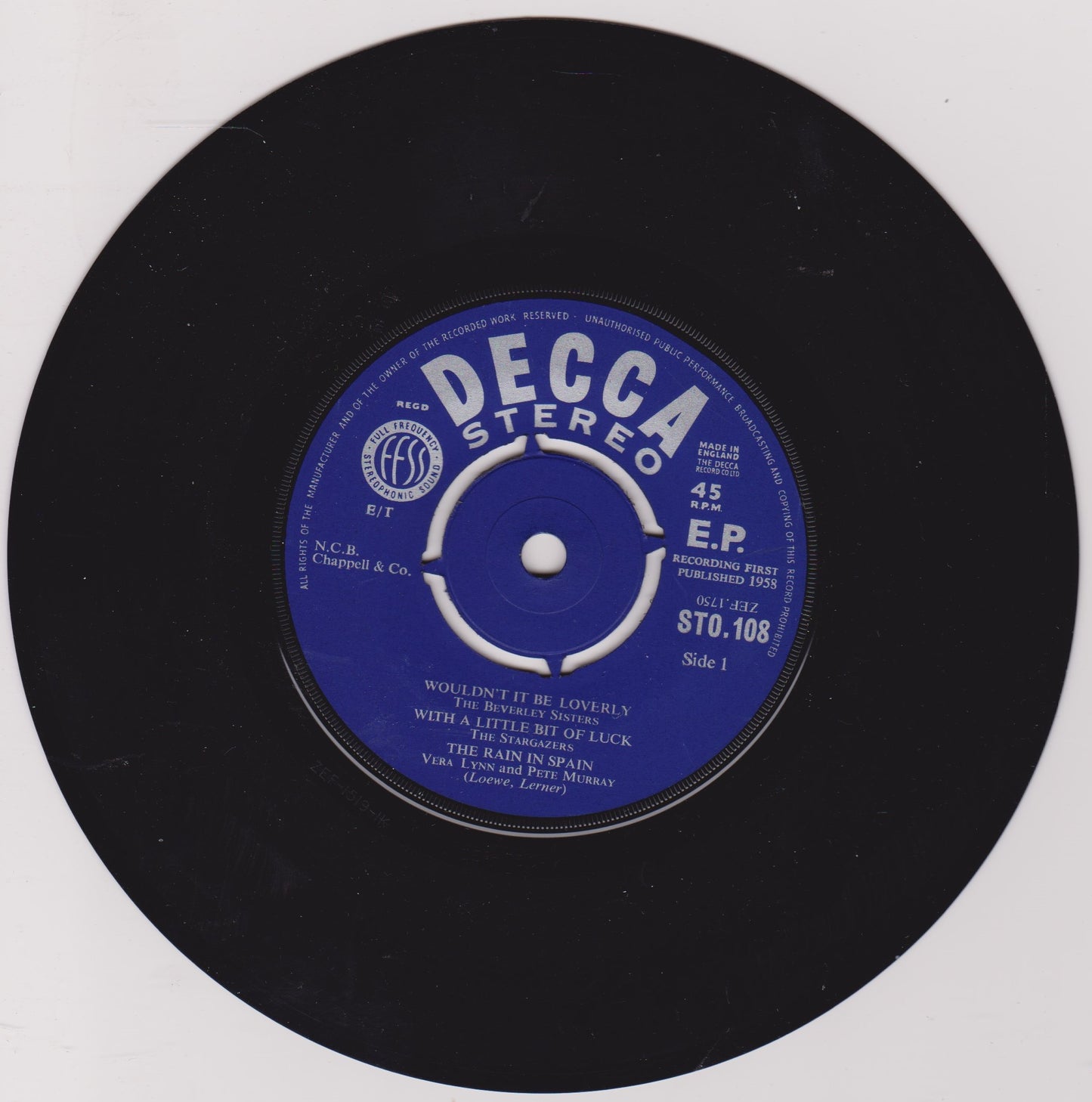 Various – My Fair Lady (Decca 1958) 7" vinyl P/S EP VG/VG