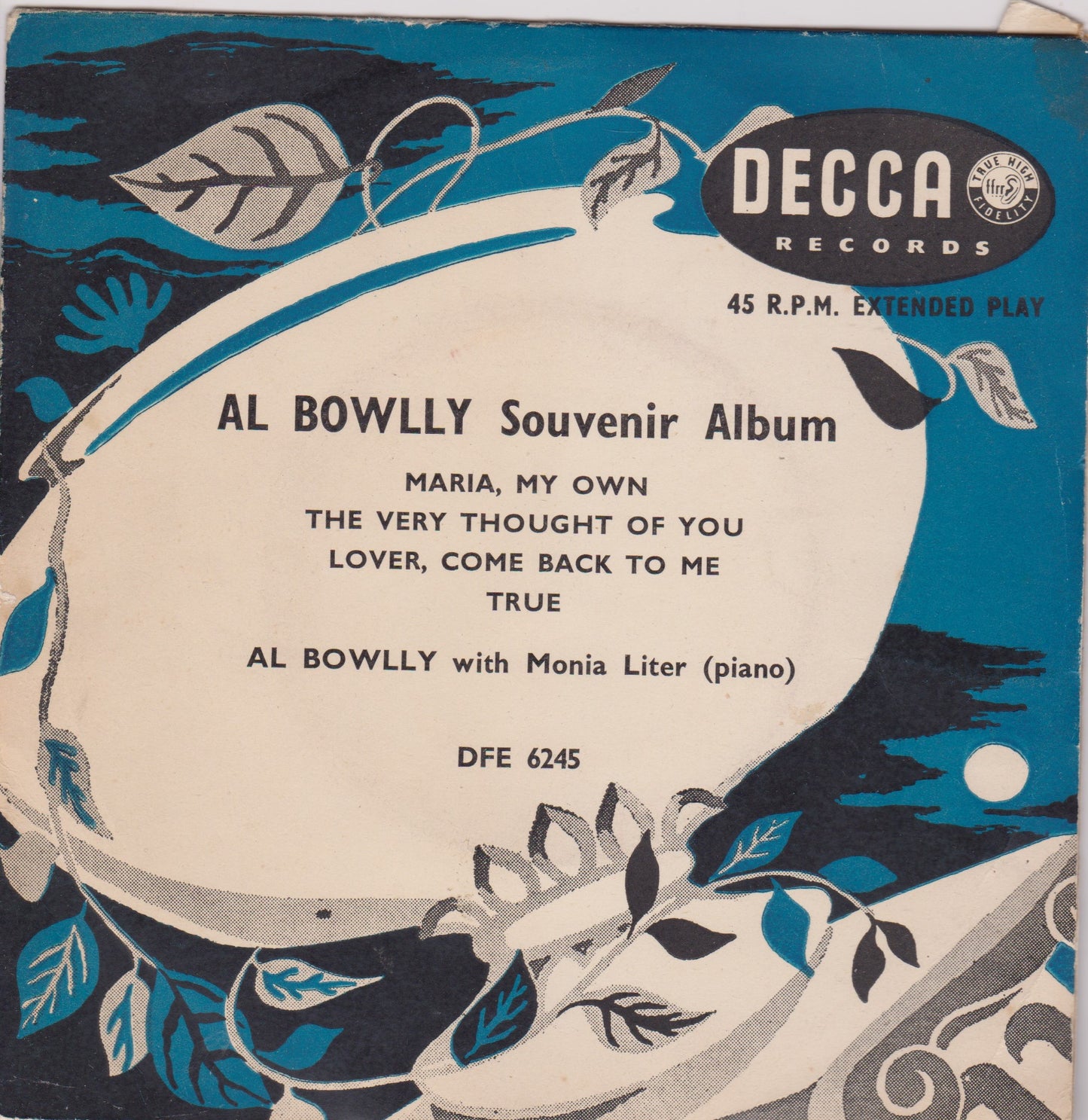 Al Bowlly With Monia Liter – Souvenir Album (1955) 7" vinyl P/S single VG/VG