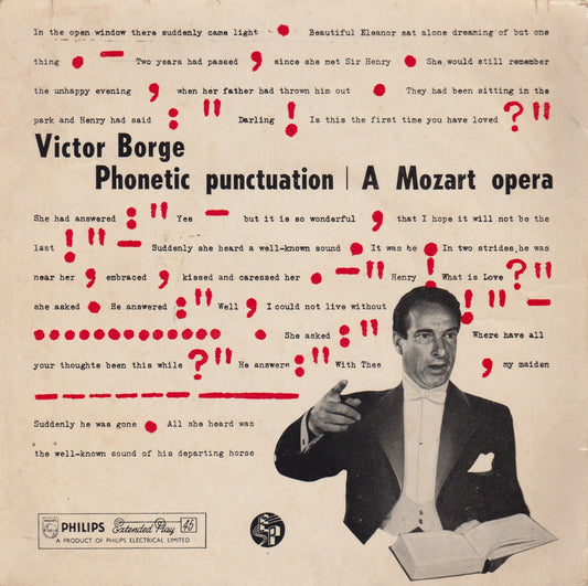 Victor Borge - Phonetic Punctuation / A Mozart Opera 7" vinyl P/S EP VG/G+