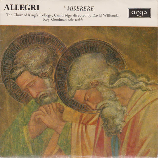 Allegri, The Choir Of King's College Cambridge – Miserere (Argo 1964) 7" vinyl P/S EP VG/VG