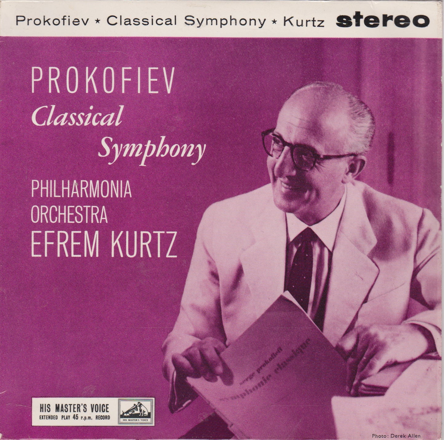 Sergei Prokofiev, Philharmonia ‎– Classical Symphony - Symphony No.1 7" vinyl P/S EP VG/VG