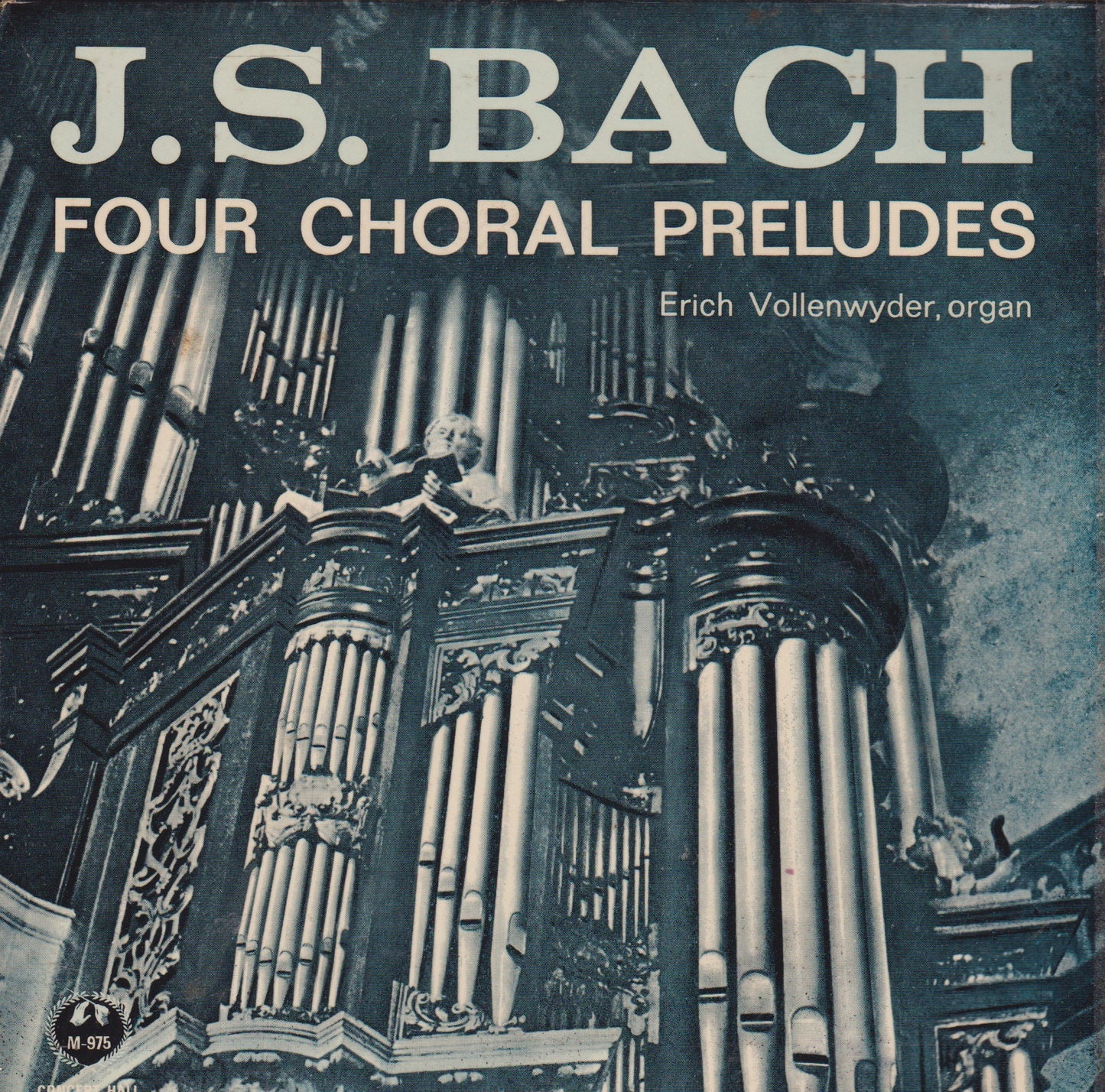 J.S. Bach, Vollenwyder ‎– Four Choral Preludes 7" vinyl P/S EP VG/VG