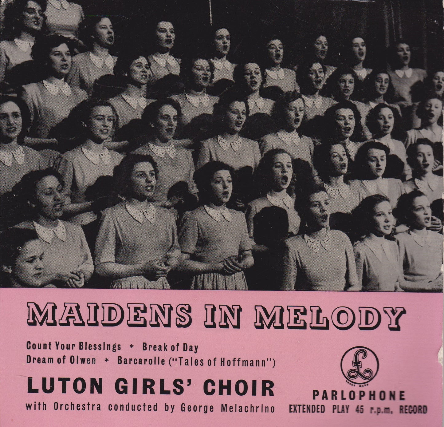 Luton Girls' Choir / George Melachrino – Maidens In Melody (Parlophone 1957) 7" vinyl P/S EP VG/VG