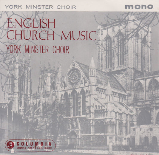 York Minster Choir ‎– English Church Music (HMV) 7" vinyl P/S EP VG/VG