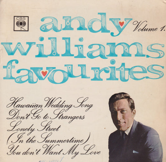 Andy Williams ‎– Andy Williams Favourites Volume 1 (CBS 1956) 7" vinyl P/S EP VG/VG