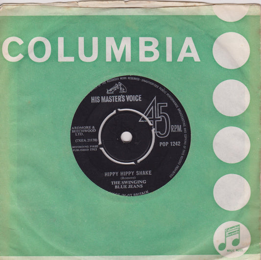The Swinging Blue Jeans – Hippy Hippy Shake (HMV 1963) 7" vinyl single VG/VG