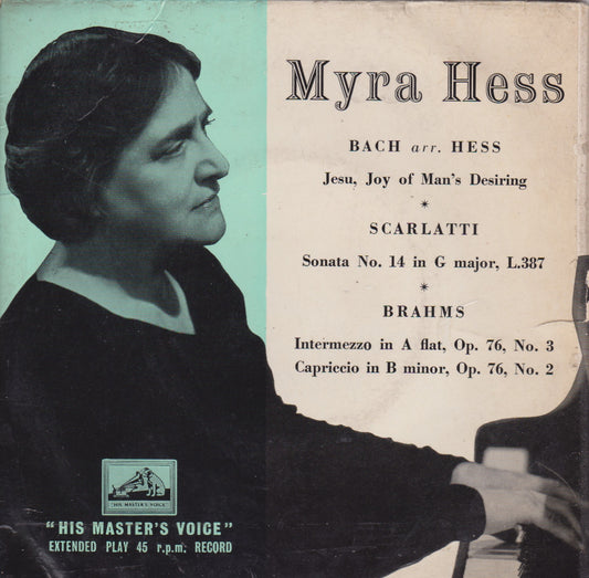 Myra Hess – Piano Recital (HMV) 7" vinyl P/S EP VG/VG