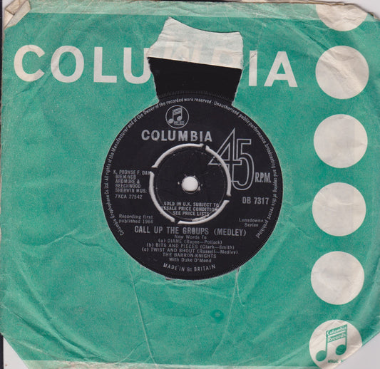 The Barron-Knights With Duke D'Mond – Call Up The Groups (Medley) 7" vinyl single G+/P