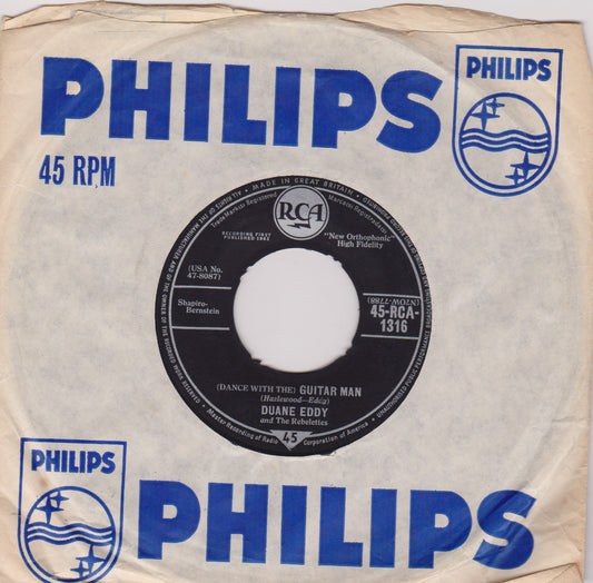 Duane Eddy – (Dance With The) Guitar Man (RCA 1962) 7" vinyl single VG/- jukebox