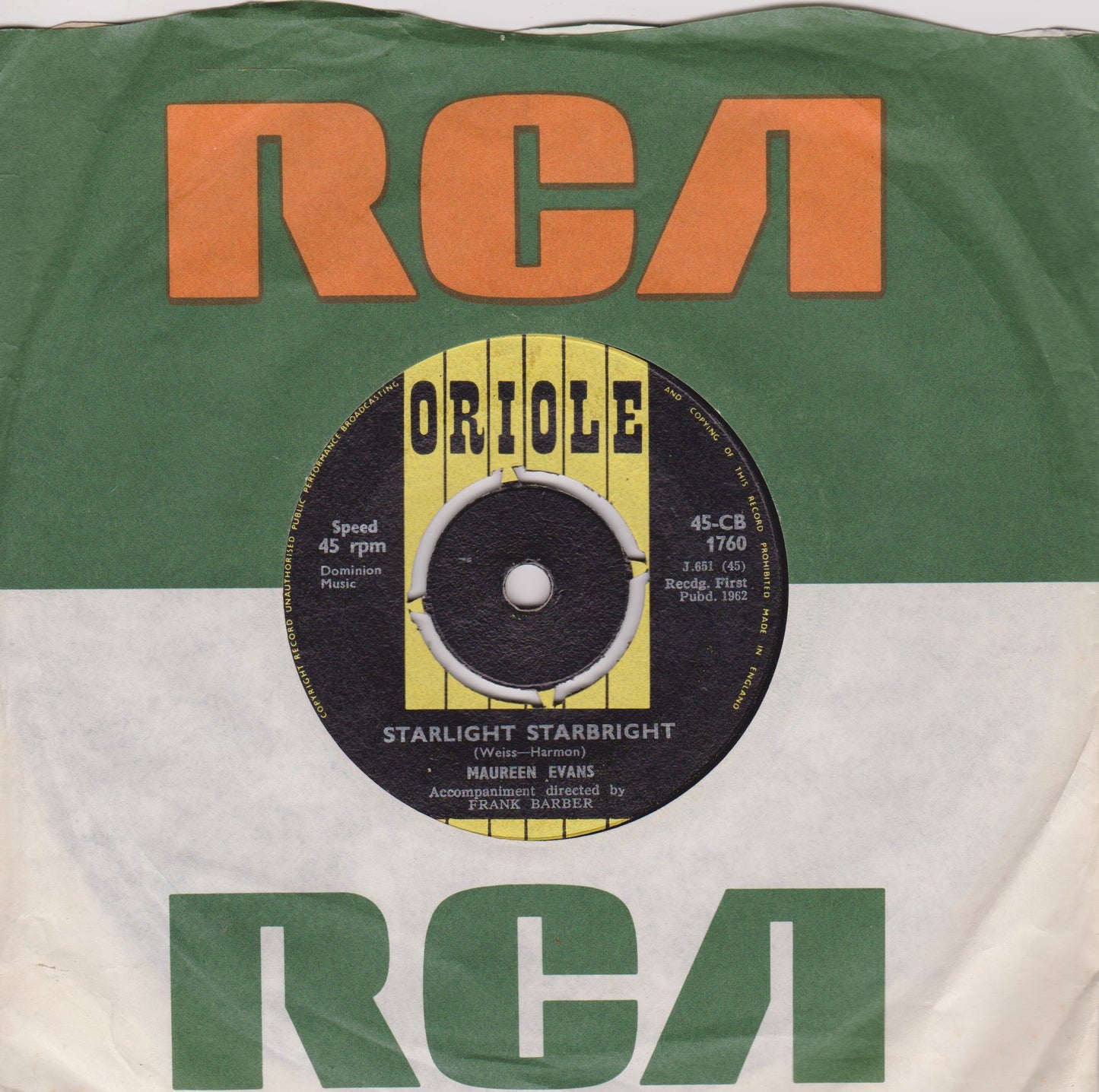 Maureen Evans – Like I Do (Oriole 1962) 7" vinyl single VG/-