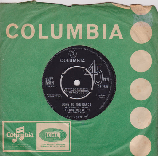 The Barron-Knights With Duke D'Mond – Come To The Dance (1964) 7" vinyl single VG/VG