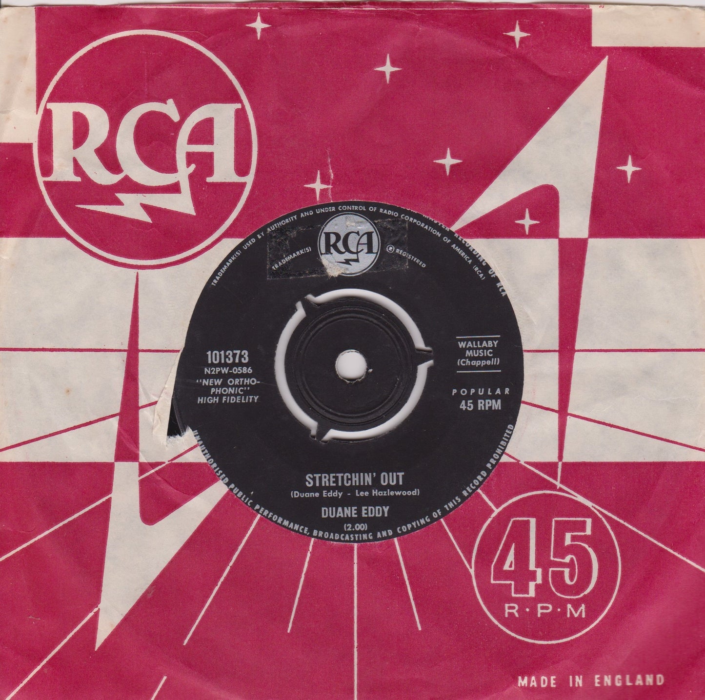 Duane Eddy – (Dance With The) Guitar Man (RCA 1962) 7" vinyl single VG/VG Australia