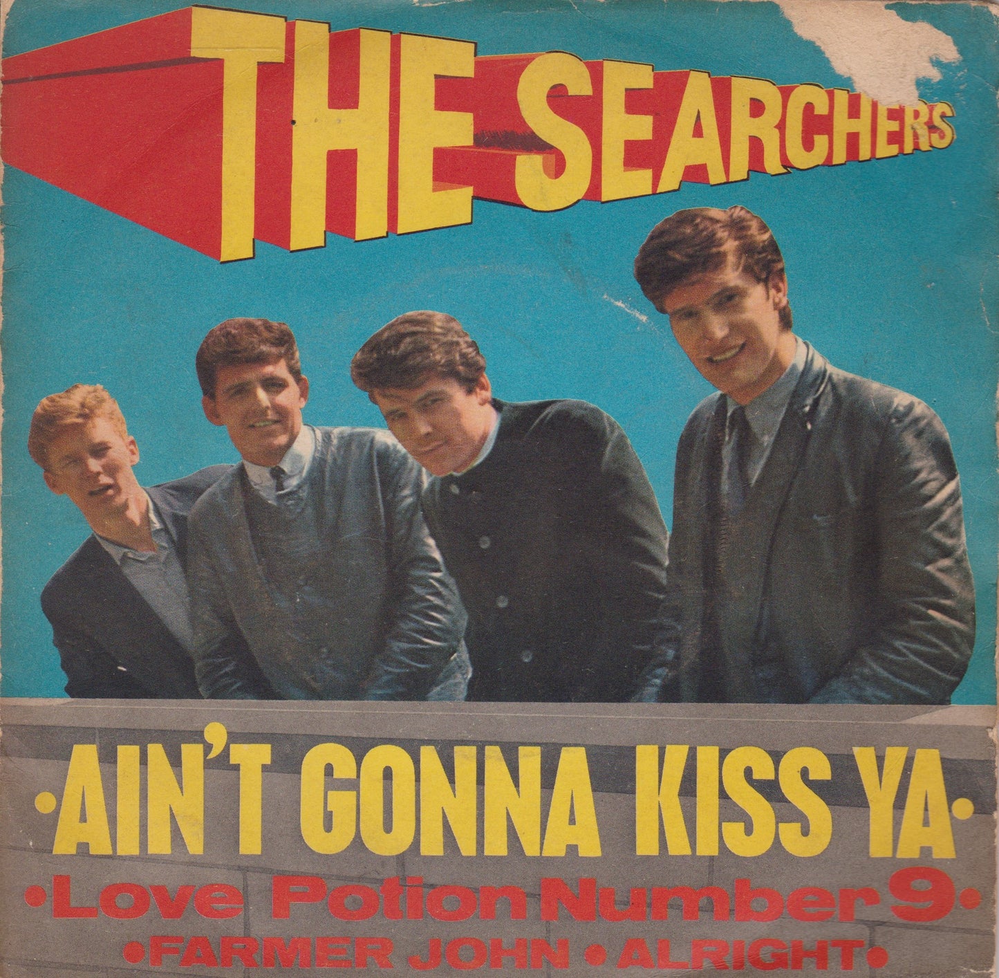 The Searchers ‎– Ain't Gonna Kiss Ya (Pye 1963) 7" vinyl P/S EP VG/VG