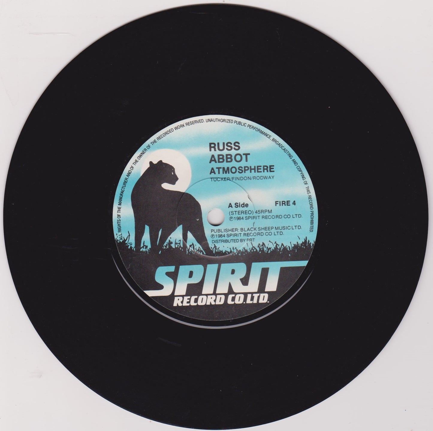 Russ Abbot – Atmosphere (Spirit 1984) 7" vinyl single VG/-