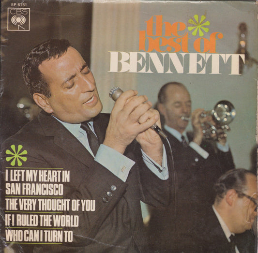 Tony Bennett ‎– The Best Of Bennett (CBS 1967) 7" vinyl P/S EP G+/G+