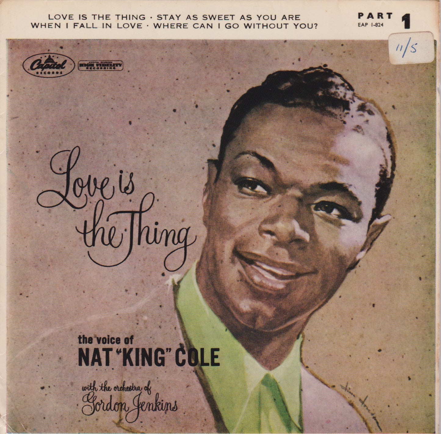 Nat King Cole - Love Is The Thing Part 1 (Capitol) 7" vinyl P/S EP VG/VG