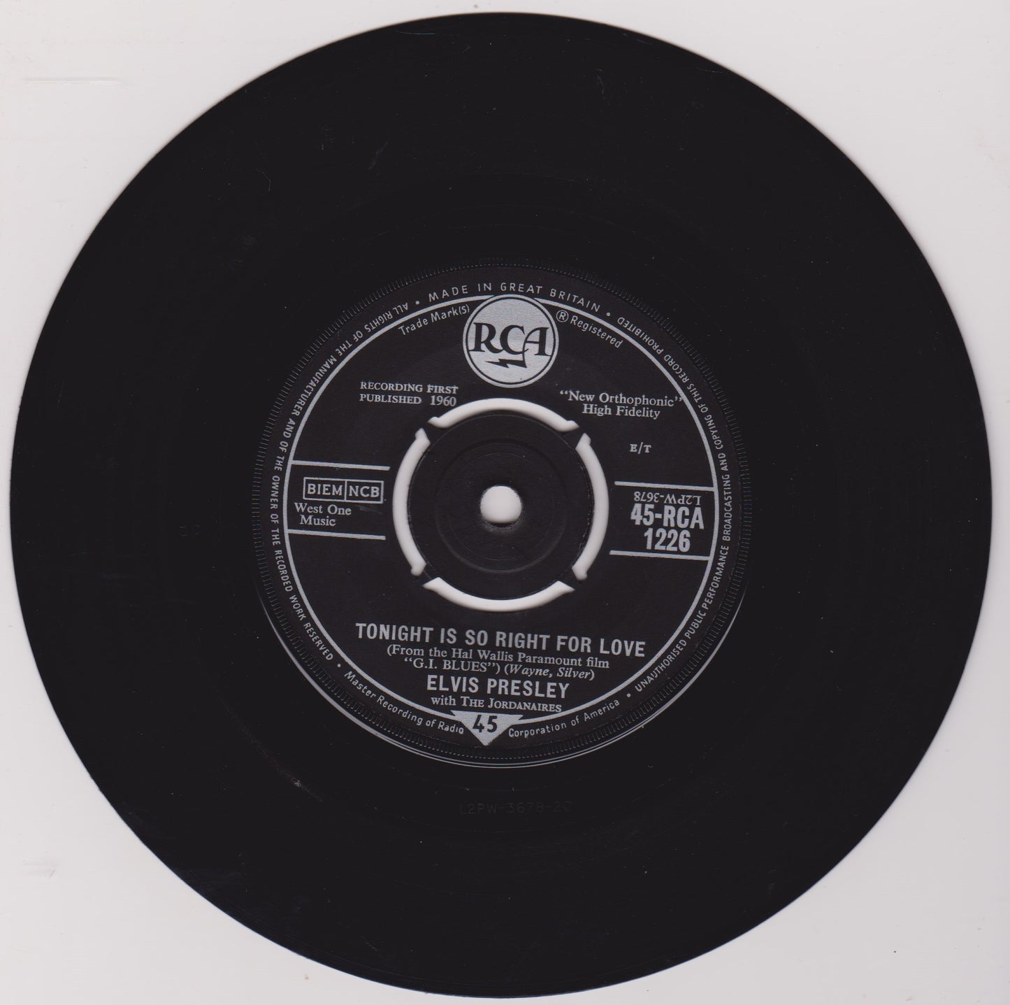 Elvis Presley - Wooden Heart (RCA 1961) 7" vinyl single VG/VG