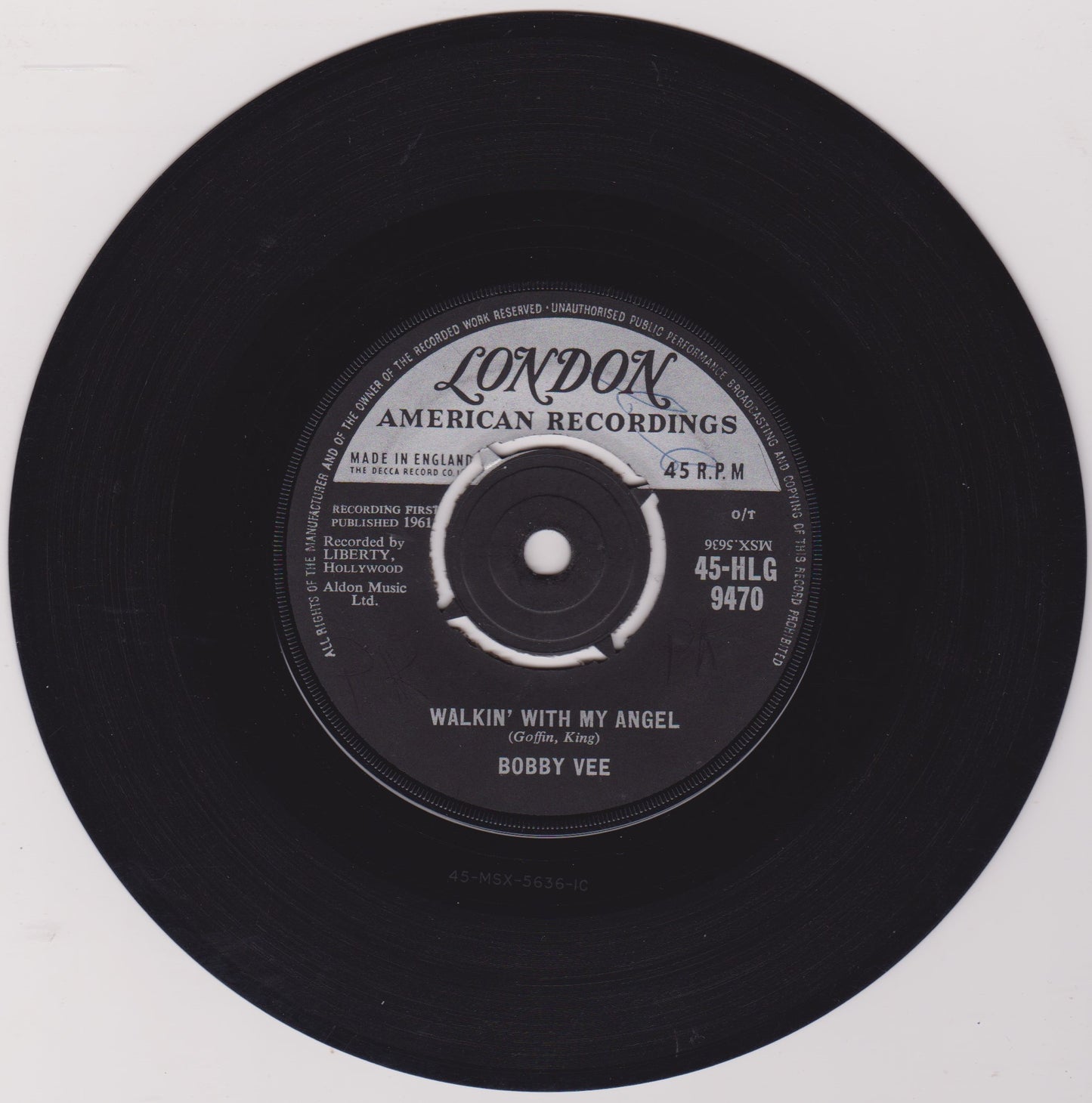 Bobby Vee – Run To Him (London 1961) 7" vinyl single G+/-