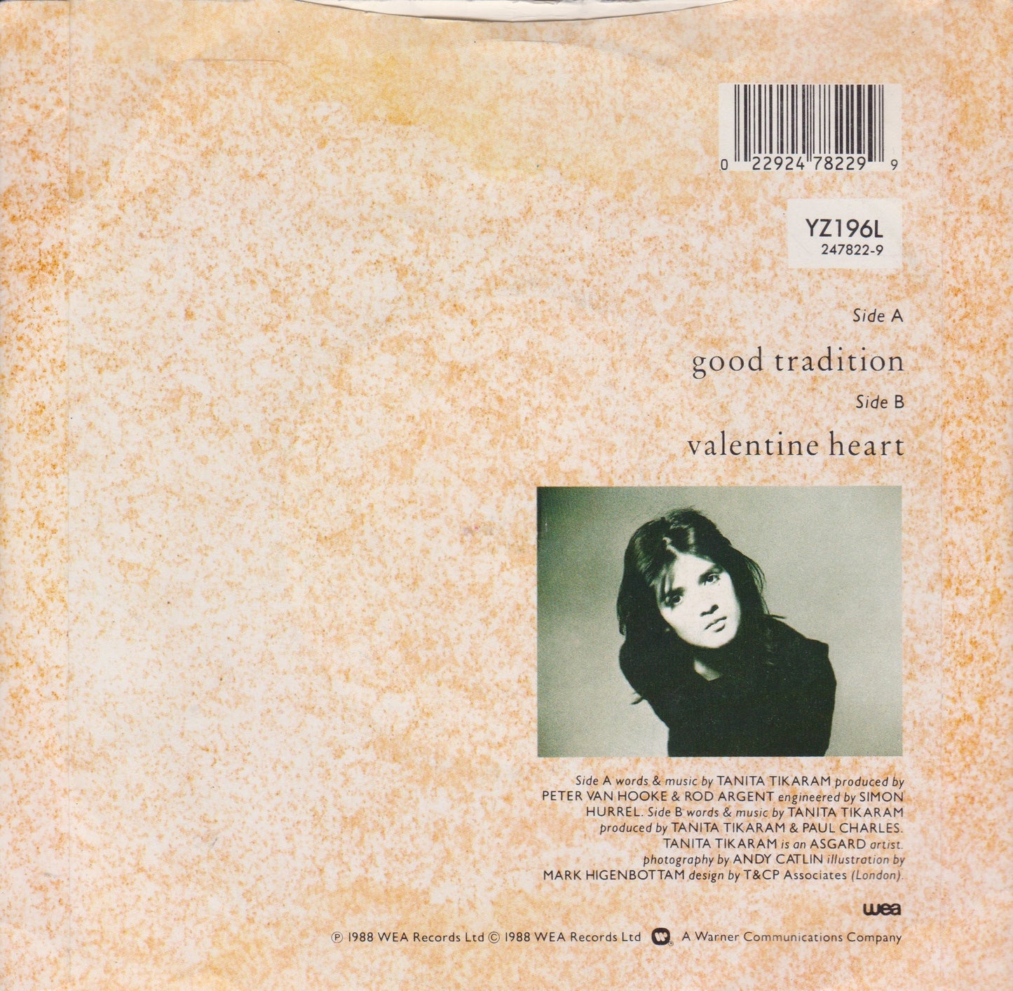 Tanita Tikaram – Good Tradition (WEA 1988) 7" vinyl P/S single VG/VG