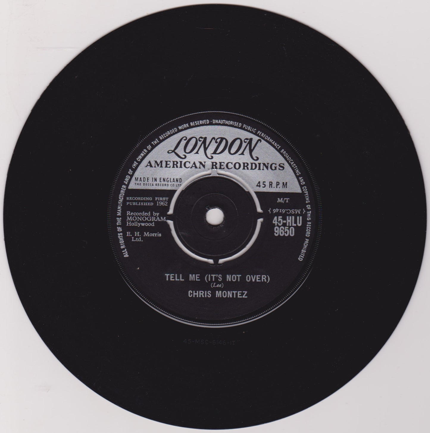 Chris Montez – Some Kinda Fun (London 1963) 7" vinyl single VG/-