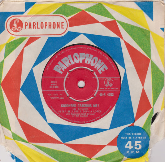 Peter Sellers & Sophia Loren – Goodness Gracious Me! (Parlophone 1960) 7" vinyl single VG/G