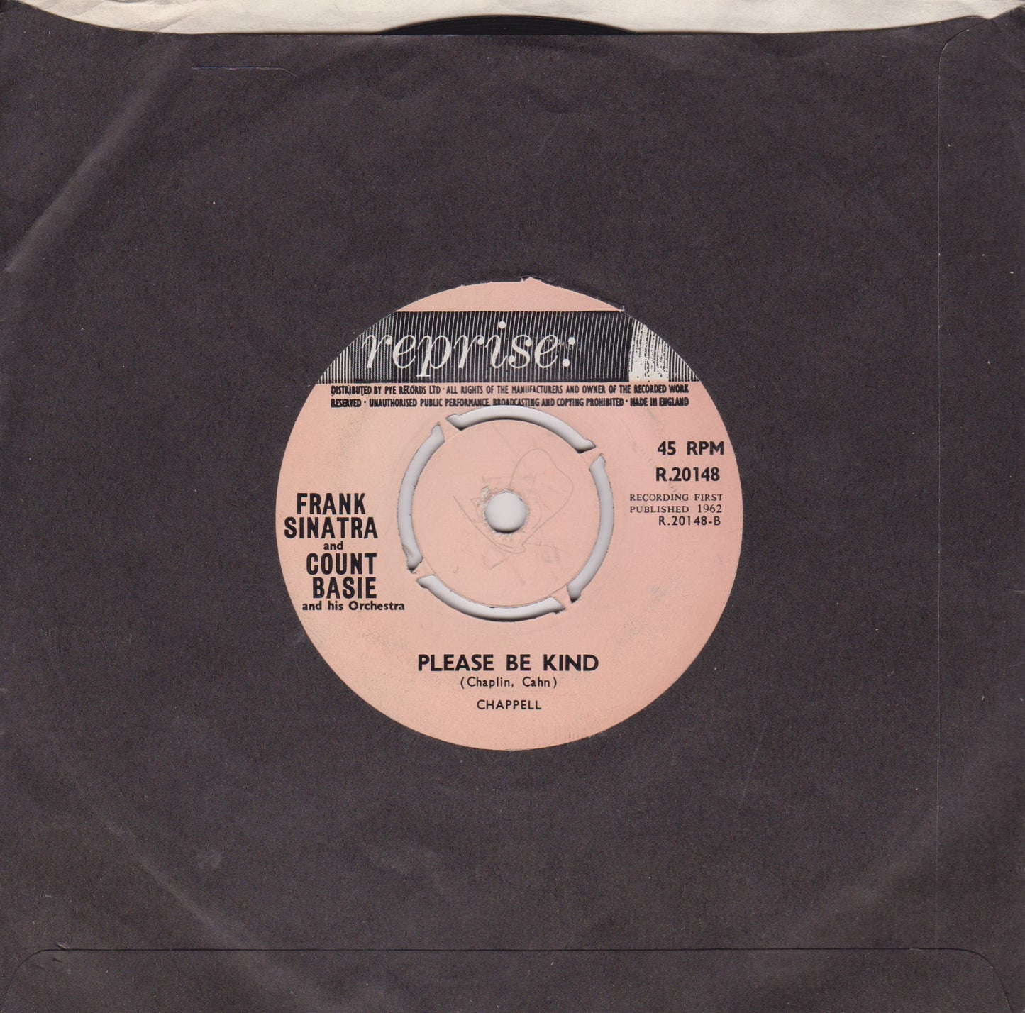 Frank Sinatra And Count Basie And His Orchestra – My Kind Of Girl (1962) 7" vinyl single VG/-