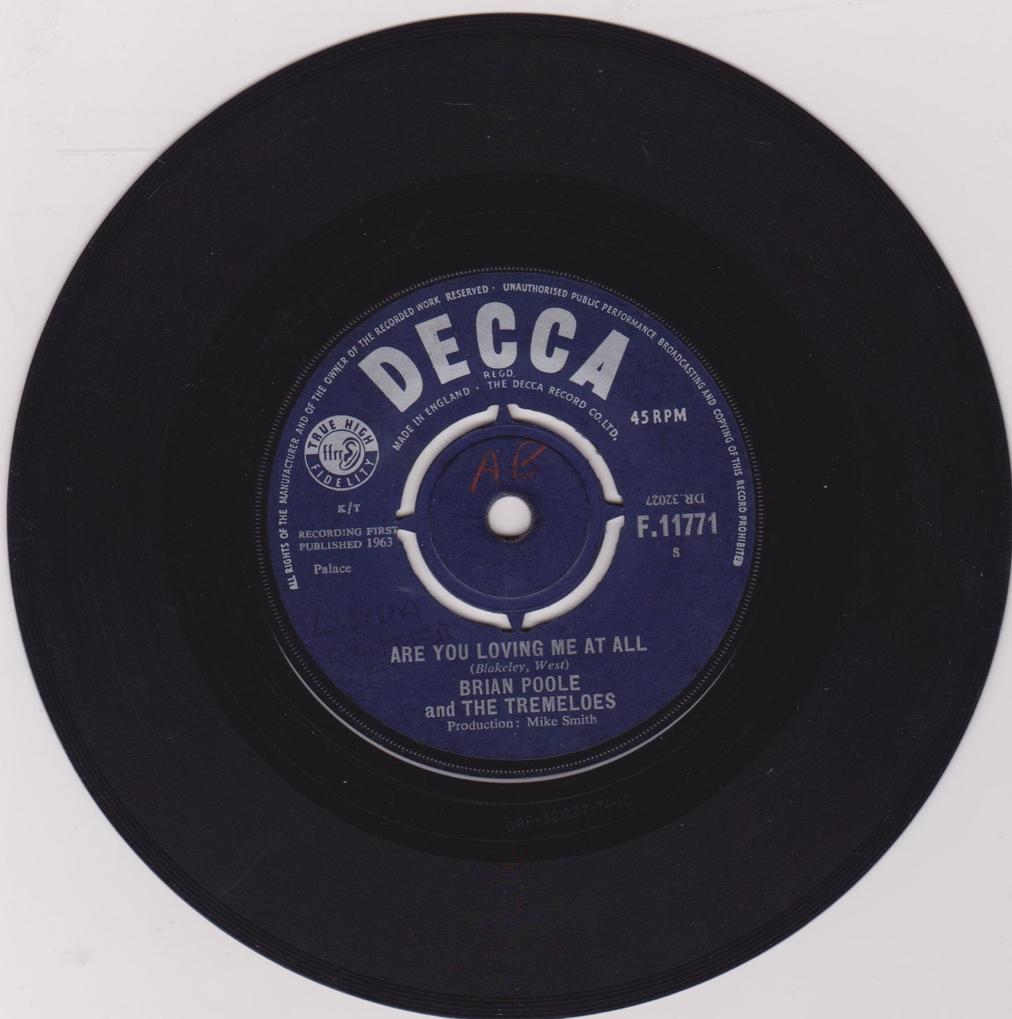 Brian Poole & The Tremeloes – I Can Dance (Decca 1963) 7" vinyl single VG/-