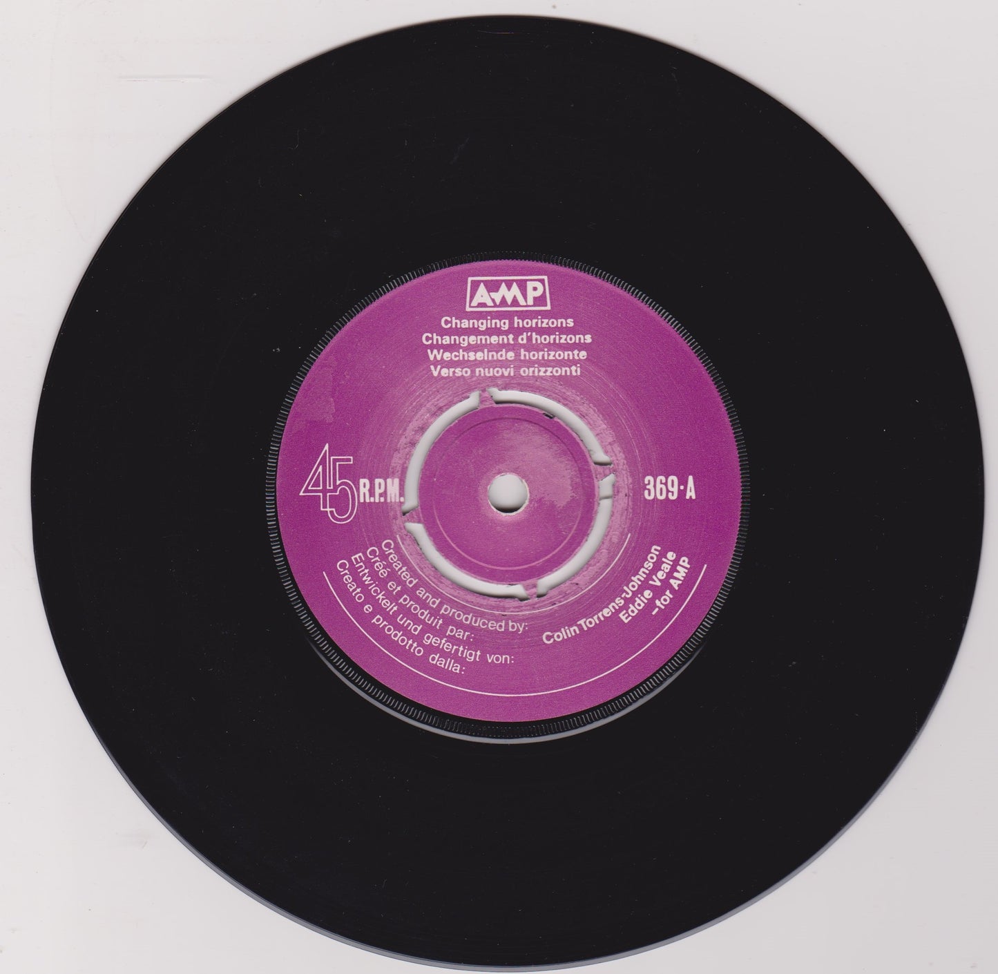 Colin Torrens-Johnson & Eddie Veale ‎– Changing Horizons (Amp) 7" vinyl single sided promo VG/-