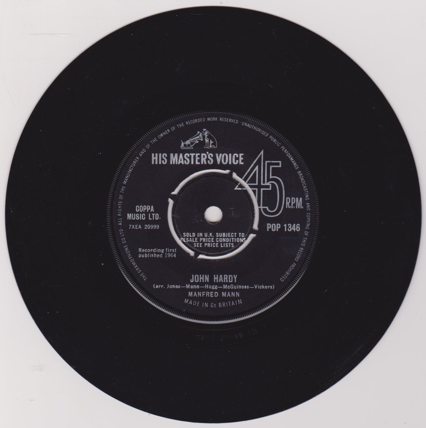 Manfred Mann – Sha La La (HMV 1964) 7" vinyl single VG/-