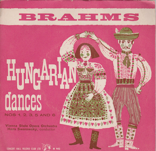 Brahms, Vienna State Opera Orchestra ‎– Hungarian Dances Nos 1, 2, 3, 5 & 6 7" vinyl EP VG/VG