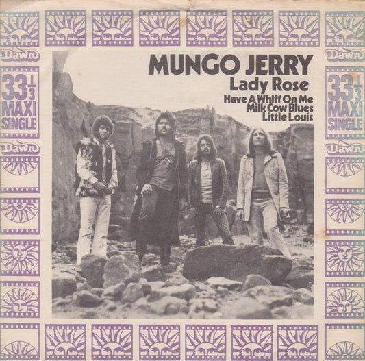 Mungo Jerry ‎– Lady Rose (Dawn 1971) 7" vinyl P/S EP VG/VG 33rpm