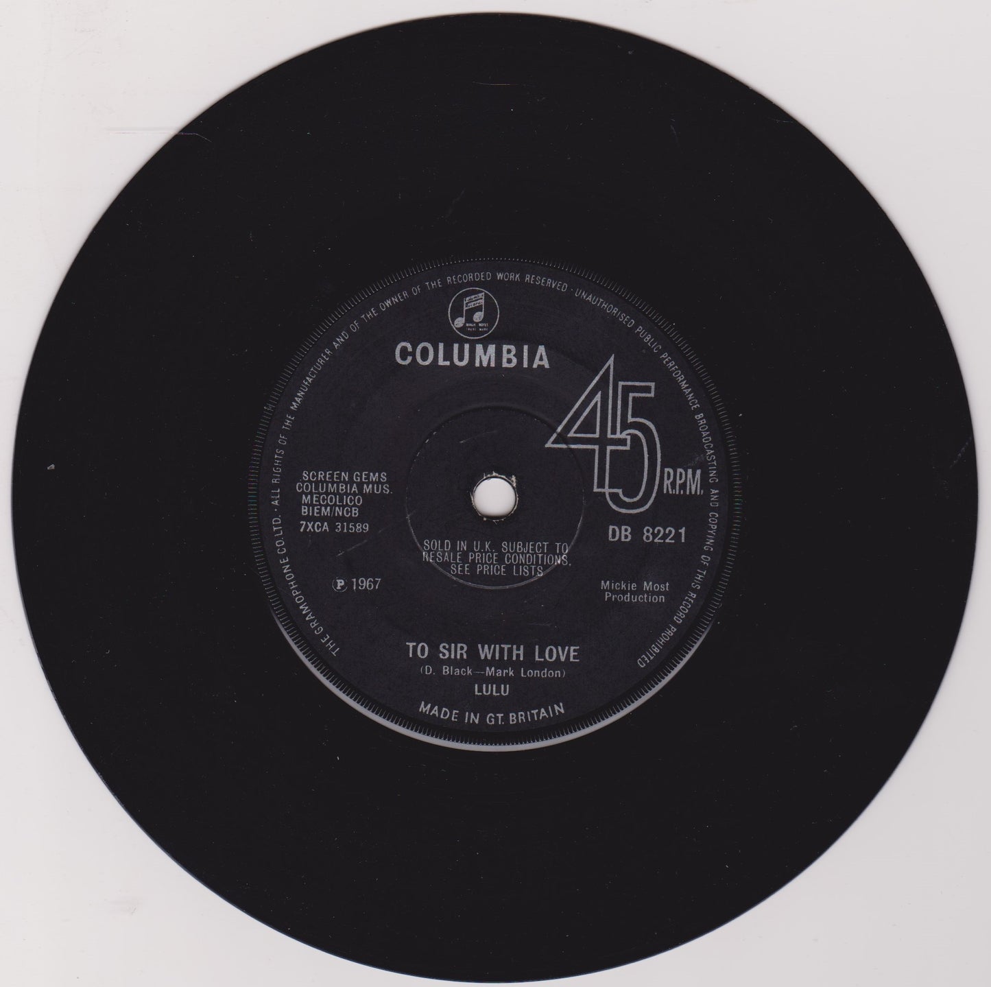 Lulu - Let's Pretend (Columbia 1967) 7" vinyl single VG/VG