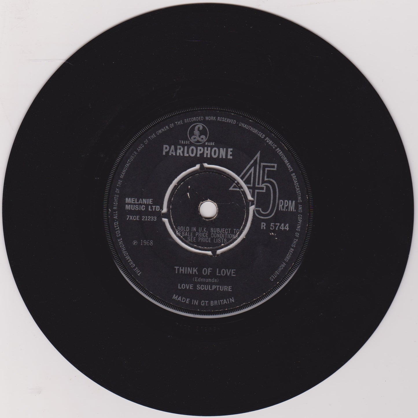 Love Sculpture – Sabre Dance (Parlophone 1968) 7" vinyl single VG/-