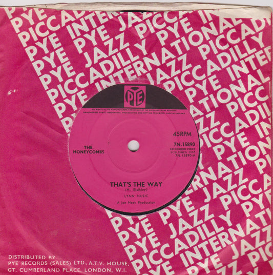 The Honeycombs – That's The Way (Pye 1965) 7" vinyl single VG/VG