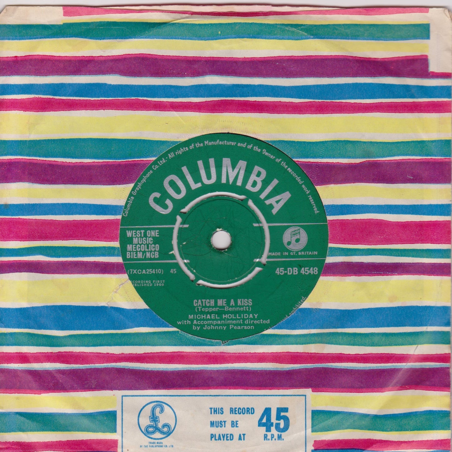 Michael Holliday – Stay In Love (Columbia 1960) 7" vinyl single VG/-