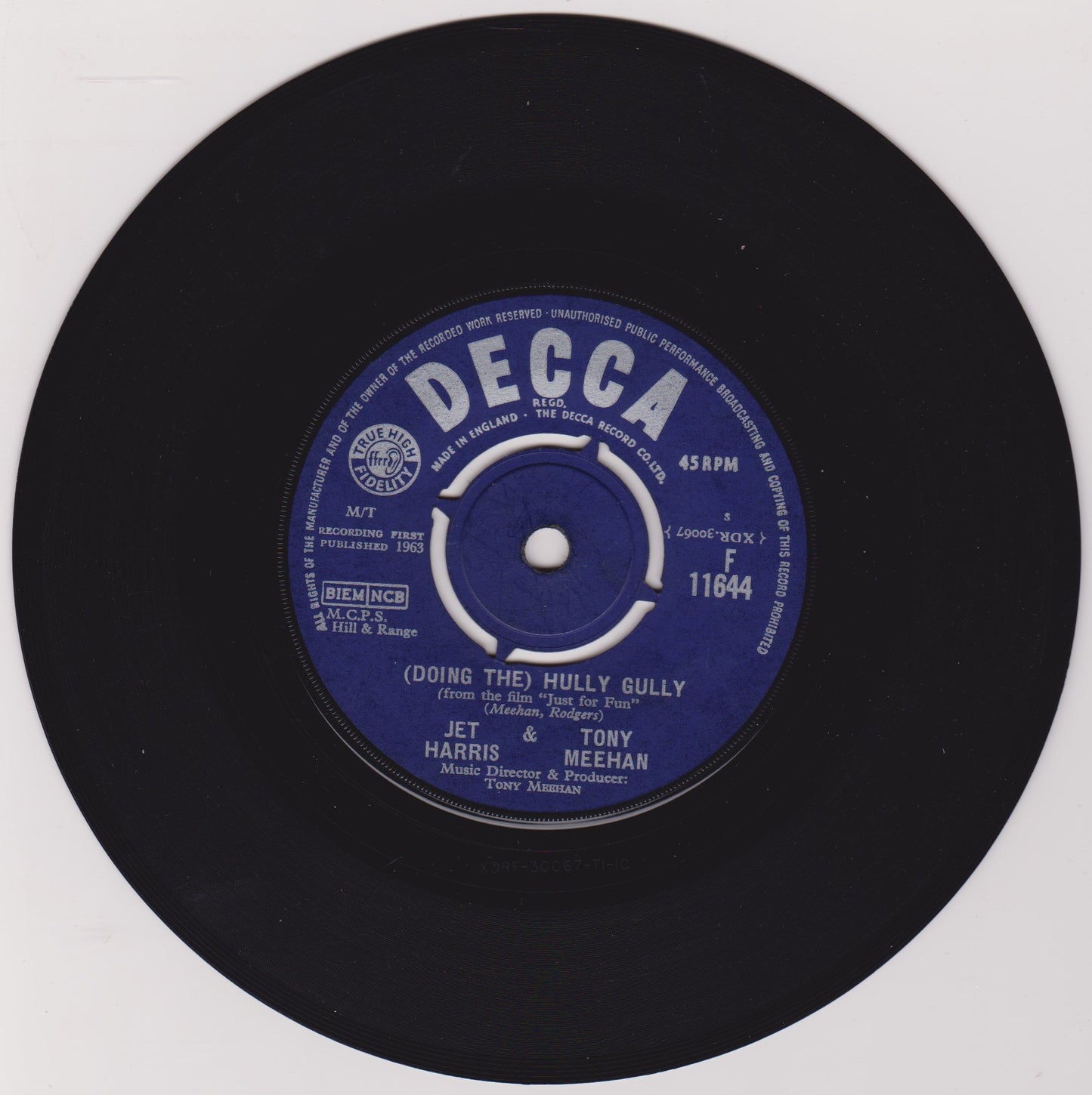 Jet Harris & Tony Meehan – Scarlet O'Hara (Decca 1963) 7" vinyl single VG/-